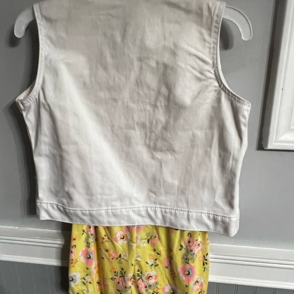 NWT-One Step Up, Little Girls 2 Piece Romper and Denim Vest, Size 7/8 - Picture 7 of 8